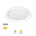 Plafon teto LED Simola quadrado 46 W 4000 K Branco