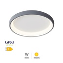 Plafón techo LED Simola redondo 46W 4000K Gris