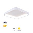 Simola squared ceiling LED light 51W 4000K White