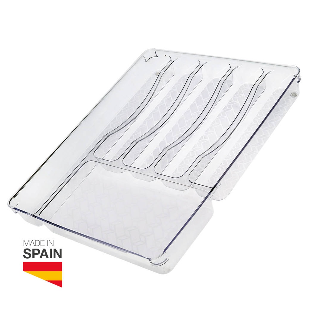 Tabuleiro talheres grande antideslizante 325 x 400 x 45 mm – Retrátil 6 un.