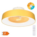 Ventilador de teto Box Fan Niskot com luz CCT regulável e controlo remoto Ø57 Bege