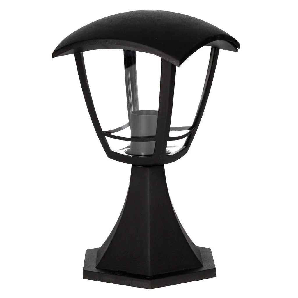 Farol de jardín sobremuro Serie Barli E27 Negro