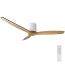 Mucari 52' DC ceiling fan with remote control CCT 3 blades White/Wood