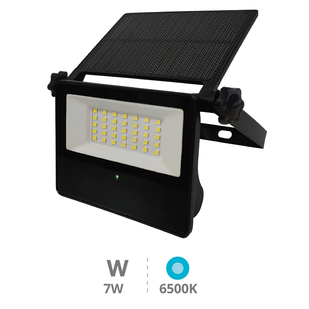 Projecteur solaire LED Kumira avec détecteur 7 W 6500K IP65 Noir