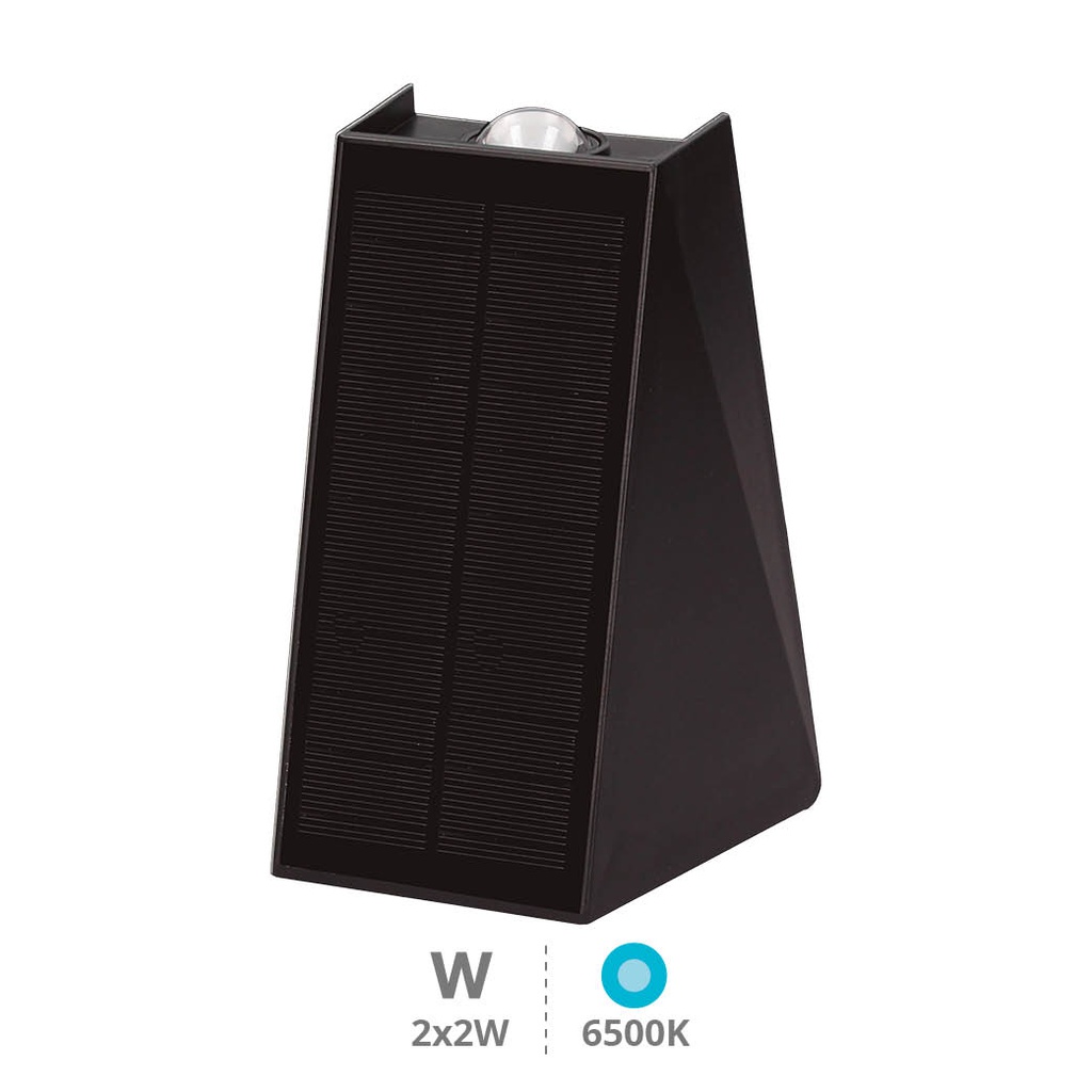 Jankia Solar LED Bulkhead 2x2W 6500K IP54 Black