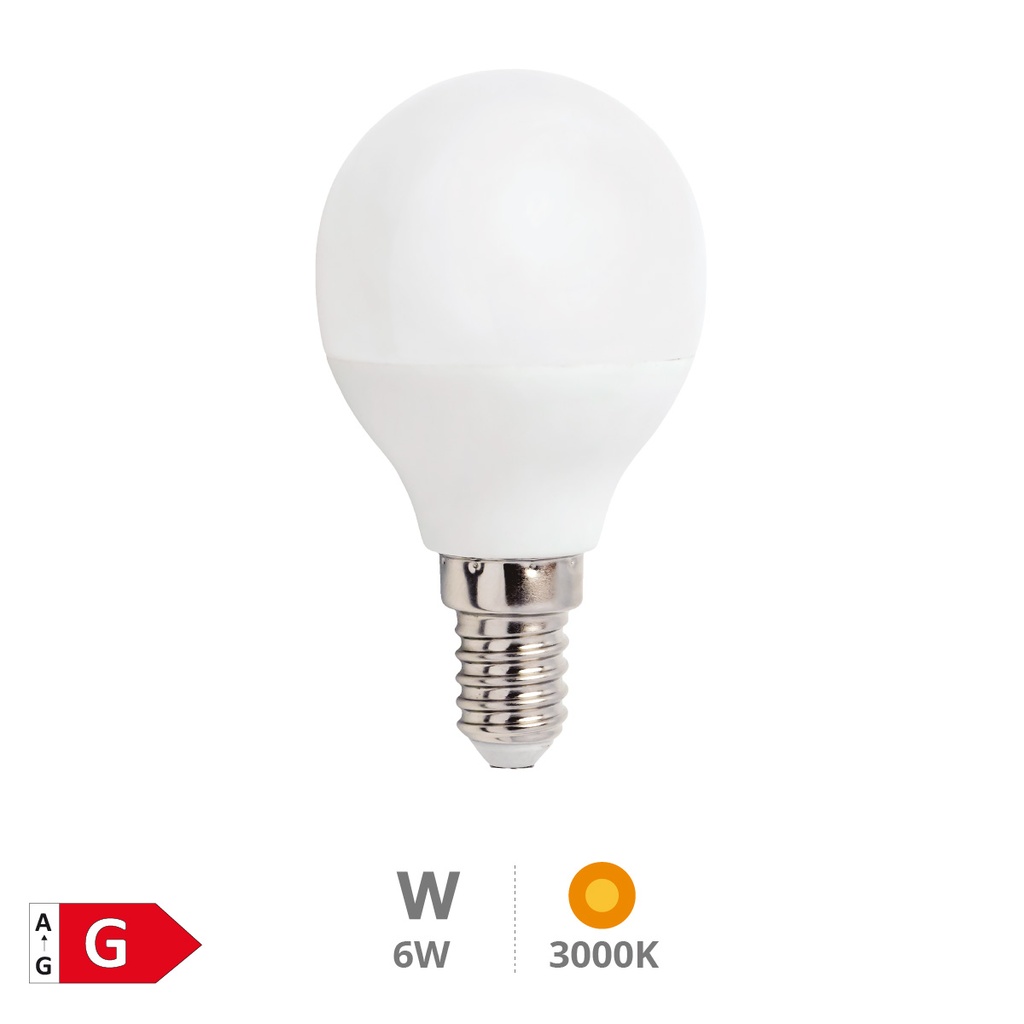 Ampoule LED sphérique 6 W E14 3000K - Libertina