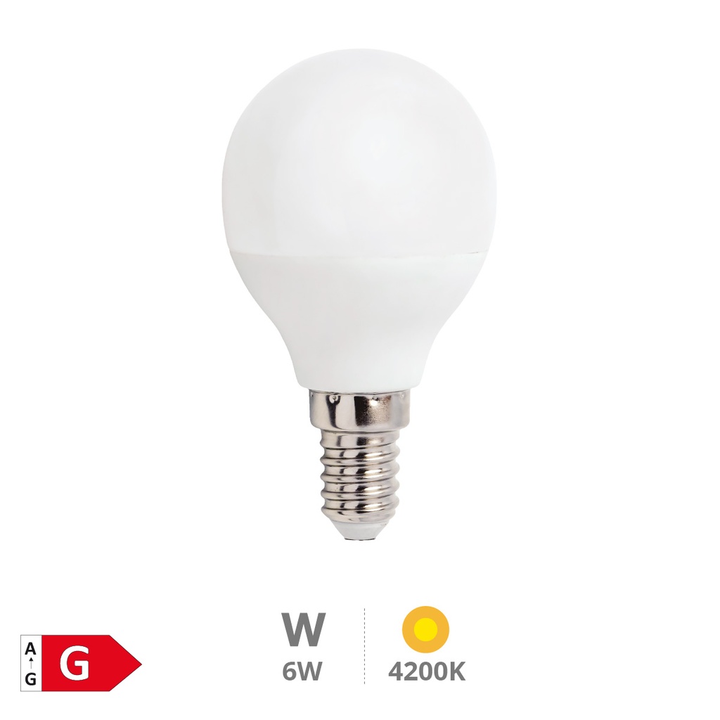 Ampoule LED sphérique 6 W E14 4200K - Libertina