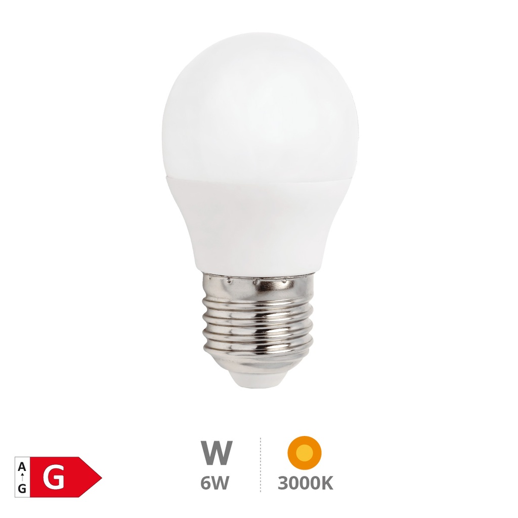 Ampoule LED sphérique 6 W E27 3000K - Libertina