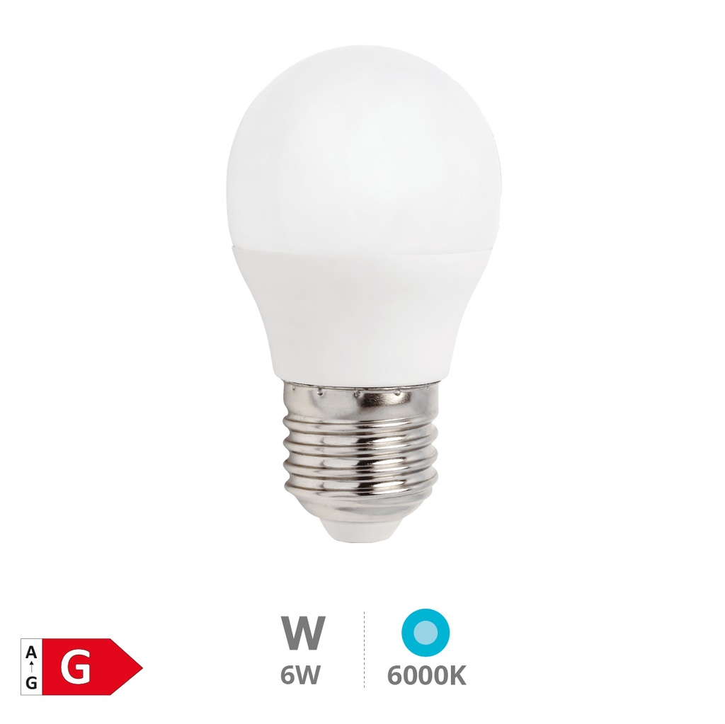 Ampoule LED sphérique 6 W E27 6000K - Libertina