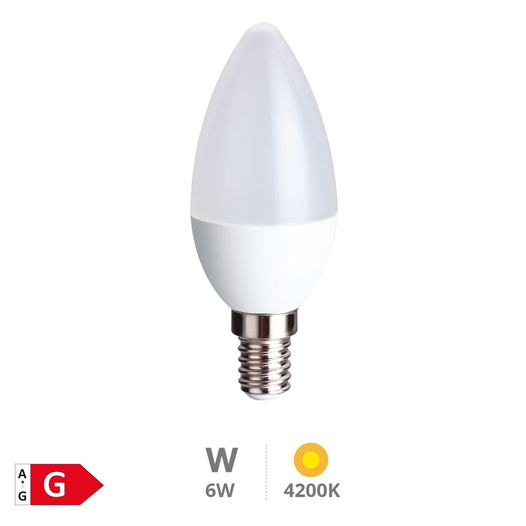 Ampoule à LED flamme 6 W E14 4200K - Libertina