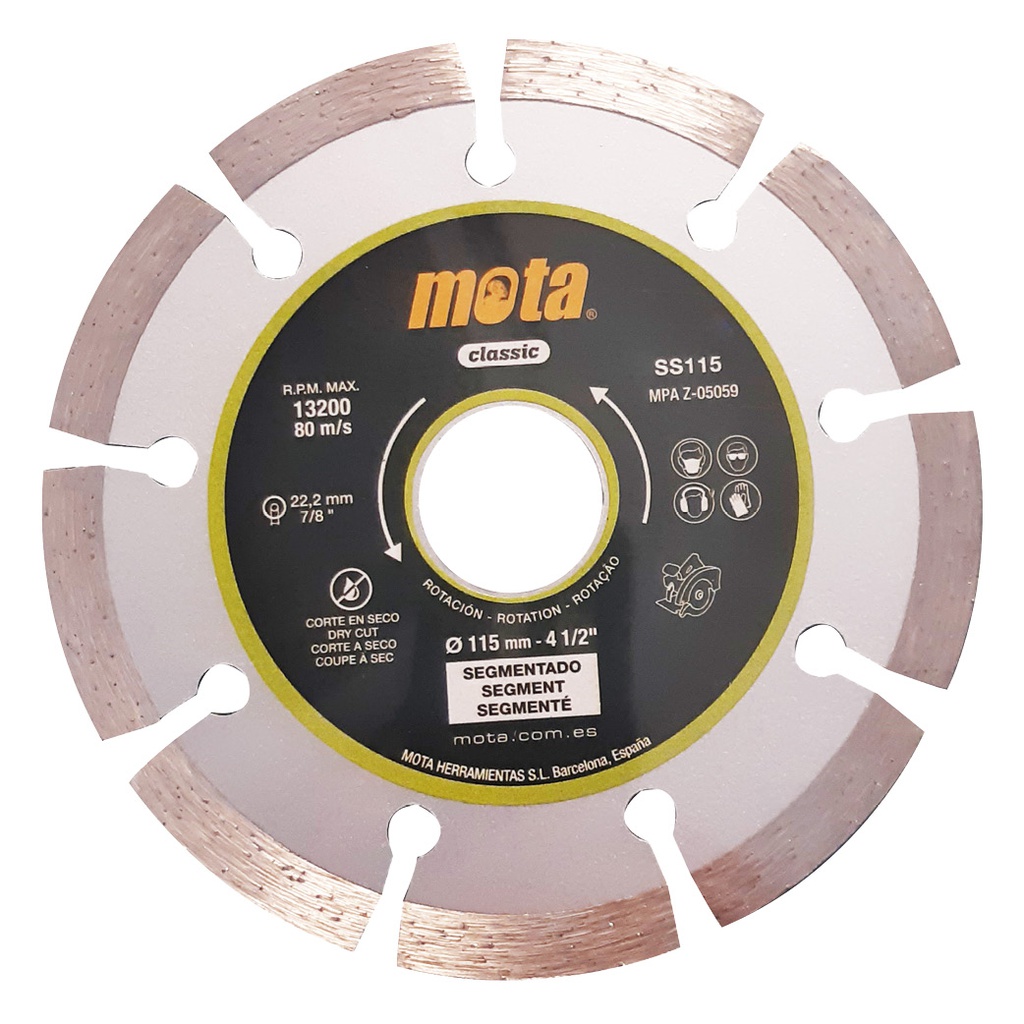 Diamond disc dry cutting 115mm