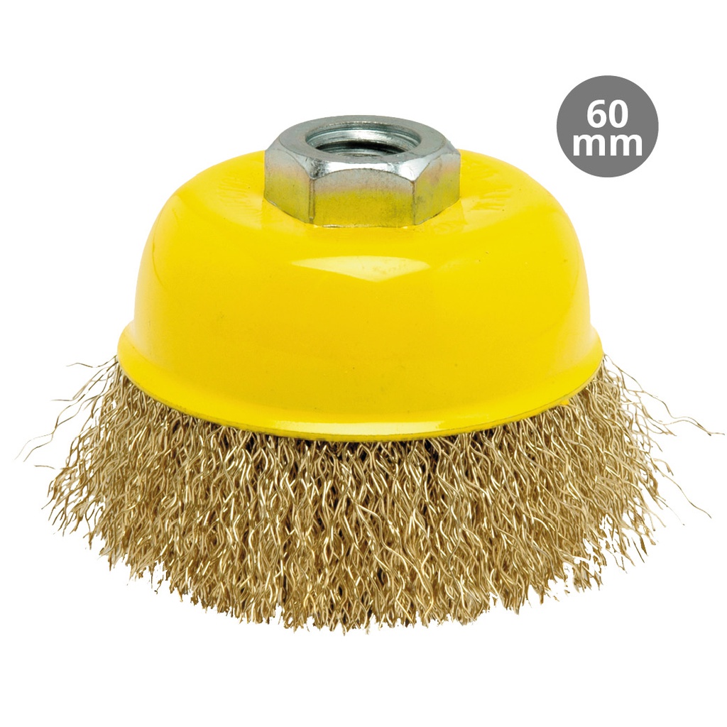 Brosse boisseau à fil métal ondulé 60mm