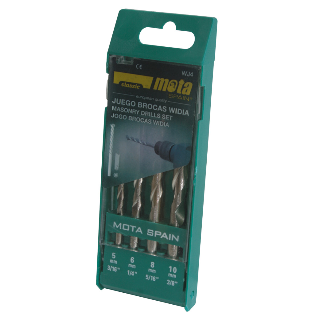 Set of 4 masonry drills