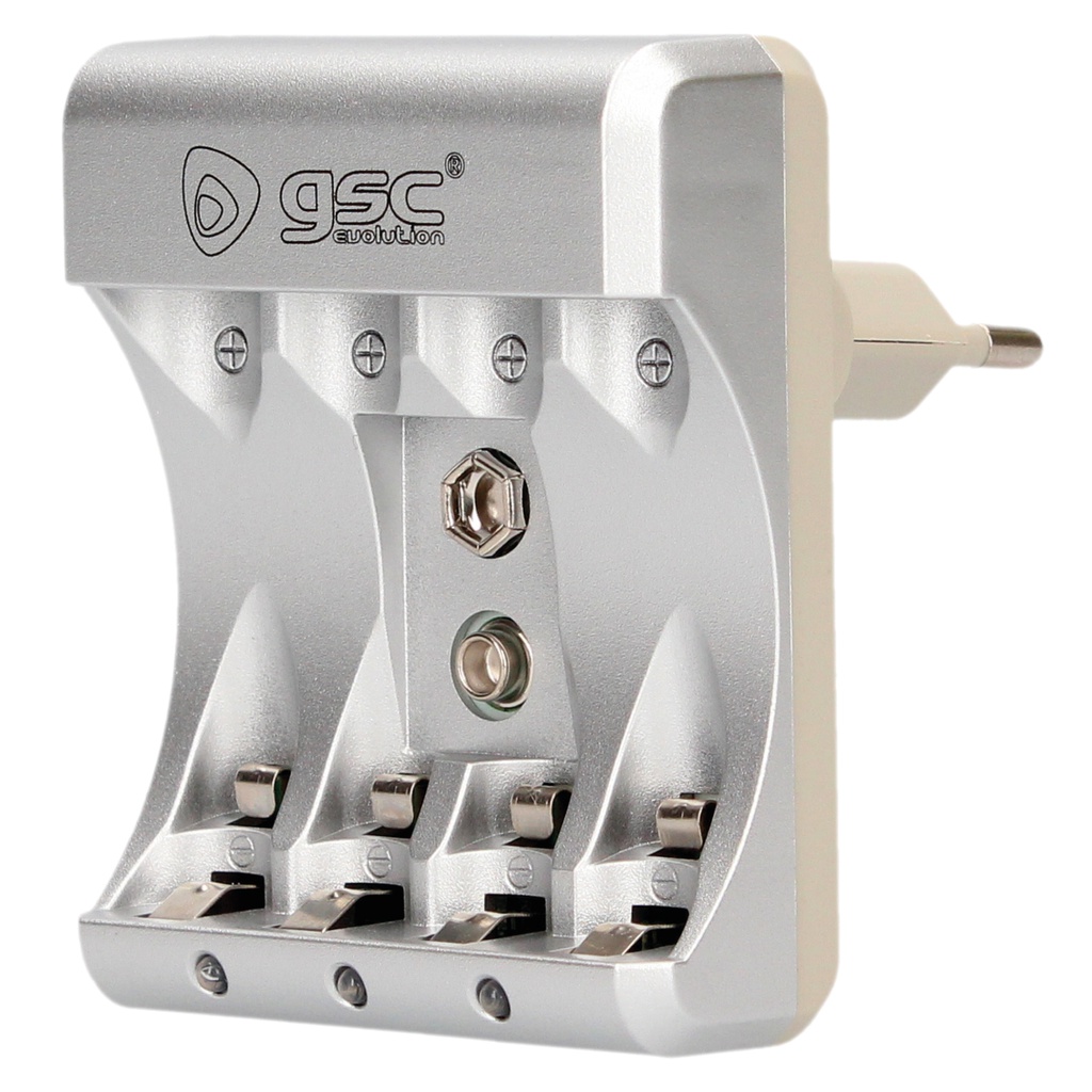 Cargador pilas recargables GSC Evolution AAA/AA/9V