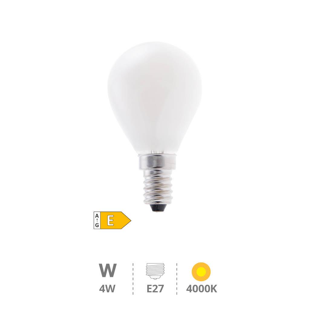 Bombilla LED esférica Serie Cristal 4W E14 4000