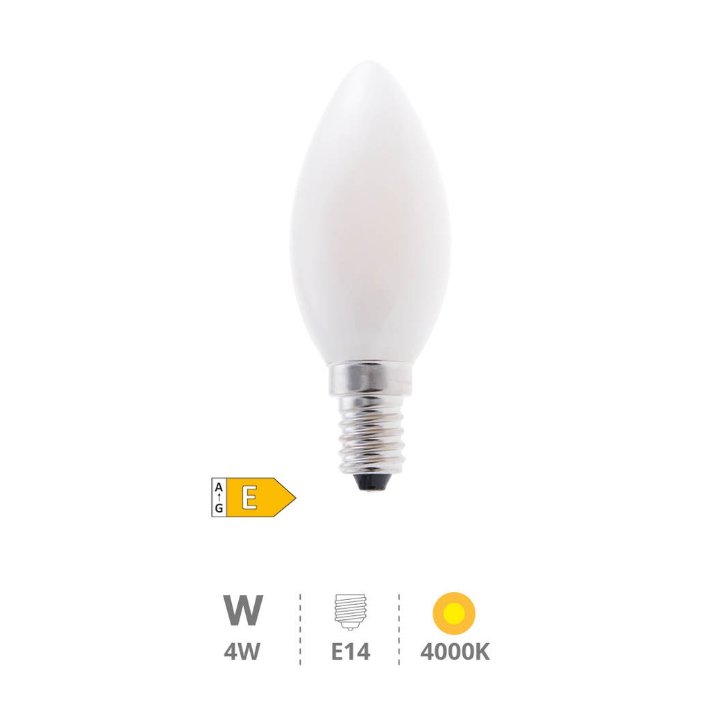 Bombilla LED vela Serie Cristal 4W E14 4000K