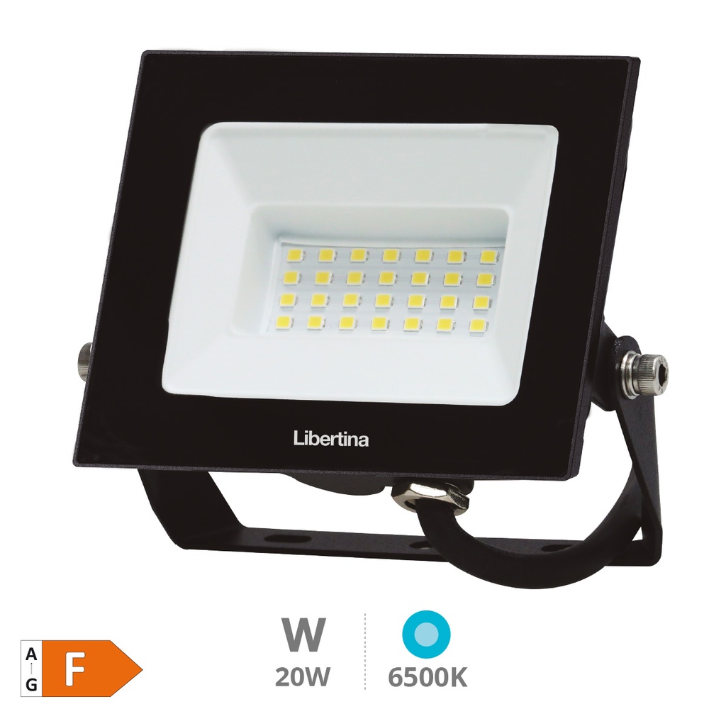 Proyector LED 20W 6500K IP65 Negro - Libertina