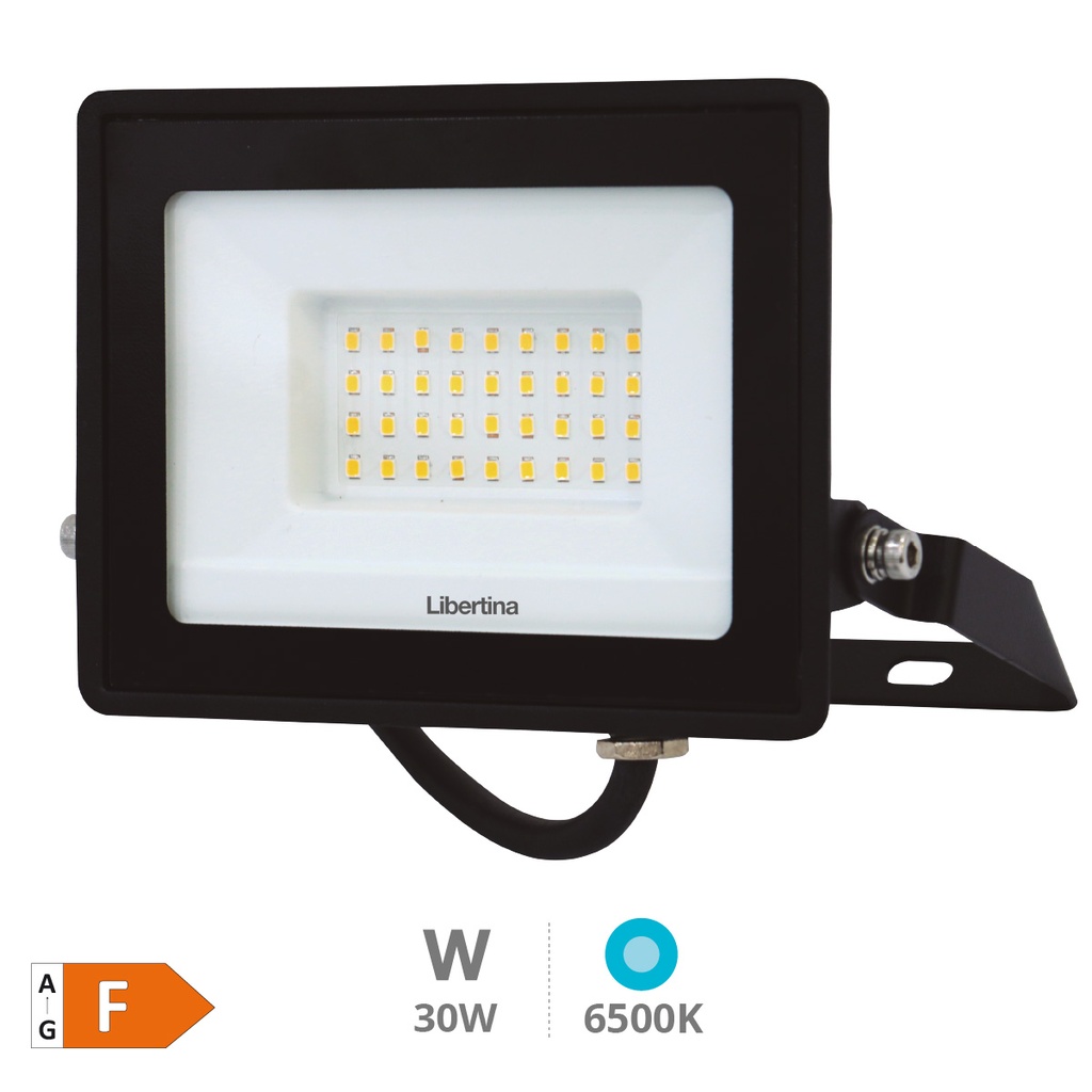 LED floodlight 30W IP65 6500K Libertina Black