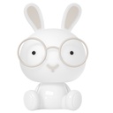 Veilleuse enfant LED lapin 2,5 W RGB + lumière de jour batterie rechargeable Blanche