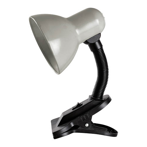 Lampe de bureau à bras articulé à pince Saidu E27 Grise