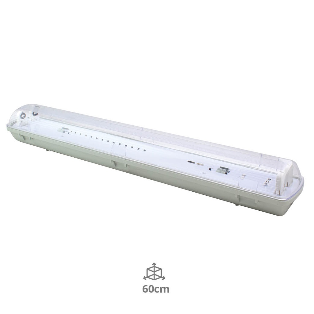 Pantalla estanca para 2 tubos LED T8 60cm