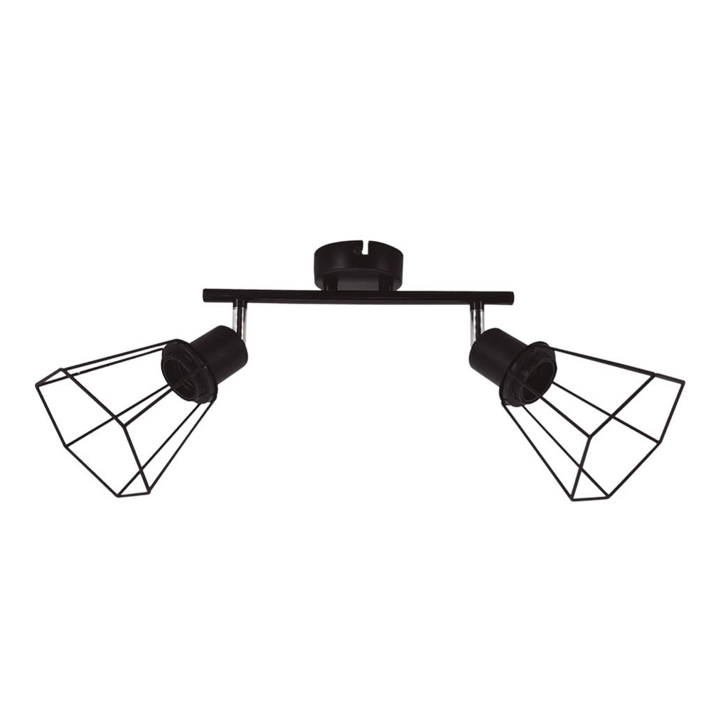 Bhani series double linear spotlights E27 black