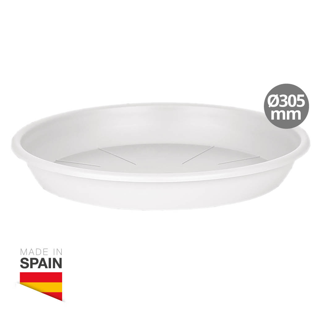 Soucoupe de pot de fleur Ø305 mm Blanc