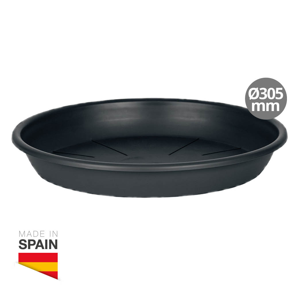 Soucoupe de pot de fleur Ø305 mm Gris anthracite