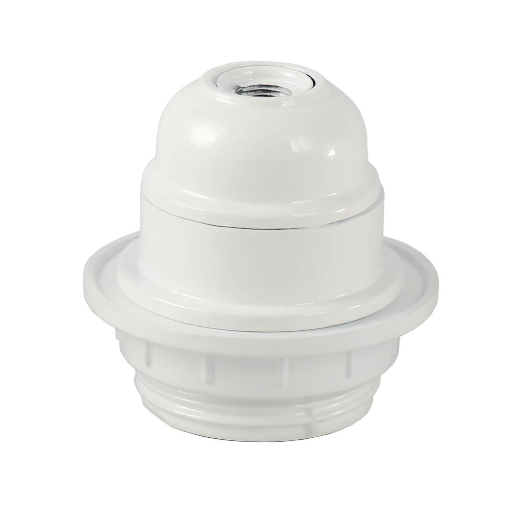 Porte-lampe bakélite semi-fileté E27 Blanc