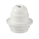 E27 semi-threaded bakelite lamp holder White