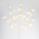 0,70M Decorative LED branch with white maple leaf Warm White