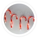 1,2M LED garland with candy canes Warm White