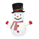 Boneco de neve dobrável LED 700 mm 8 funções Luz quente