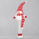 Standing snowman Eira 64 - 94cm Red and white