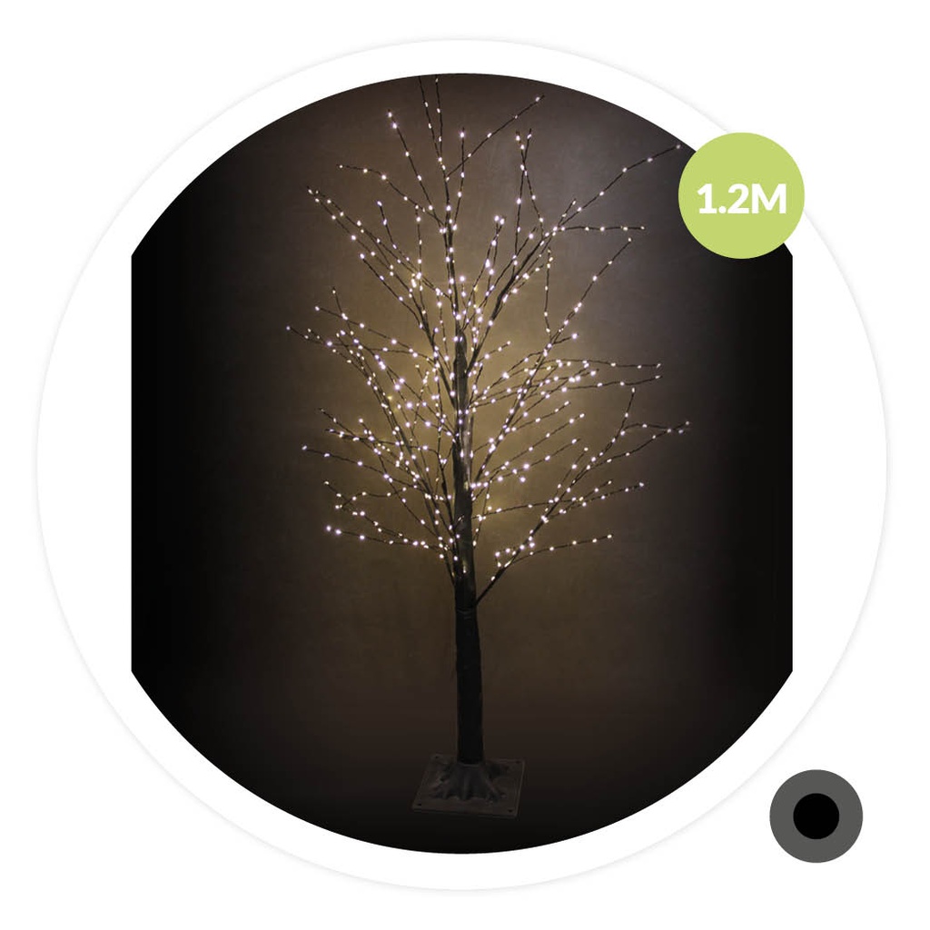 Árbol decorativo LED Sirka 1,2M Negro