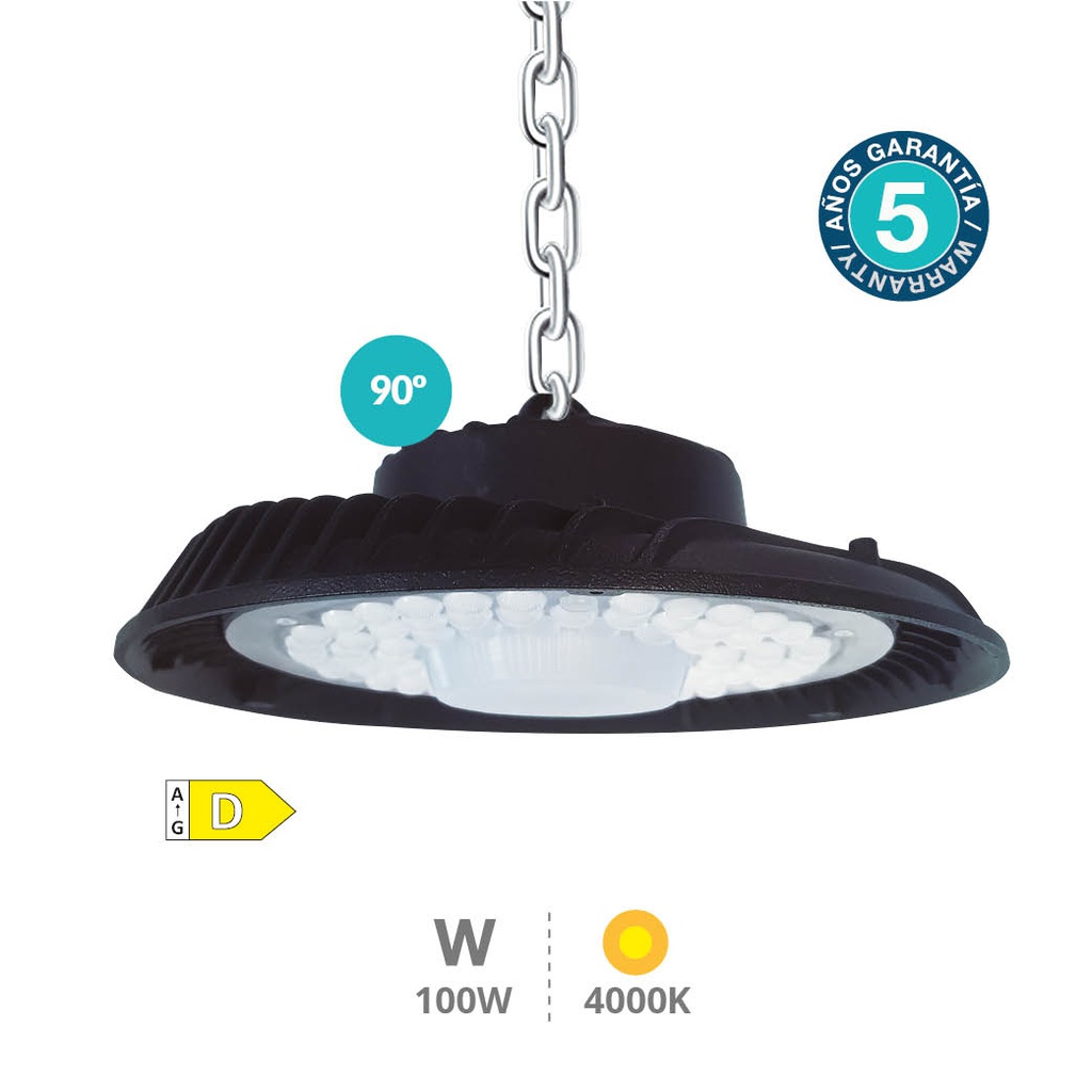 Campana industrial LED Titas 100W 90º 4000K