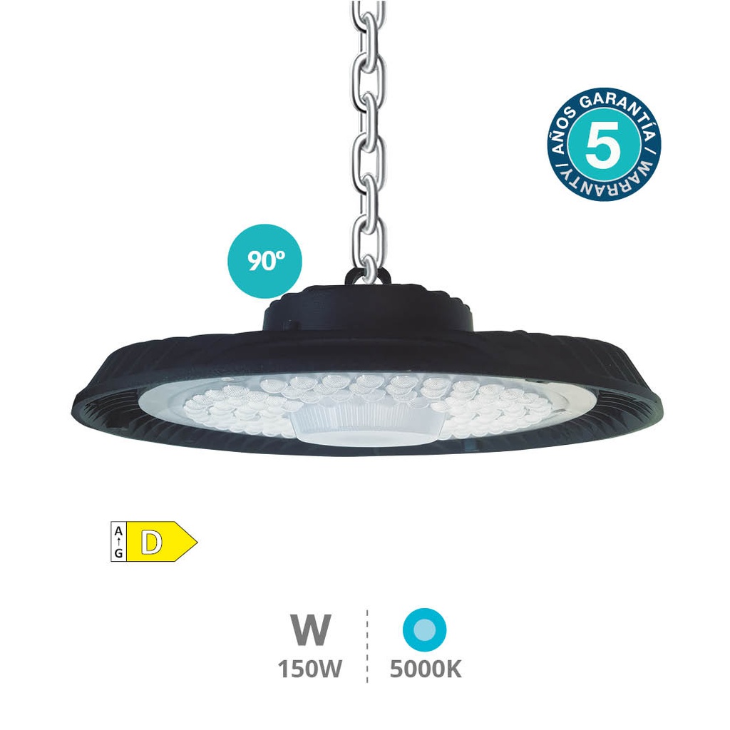 Suspension industrielle LED Titas 150W 90º 5000K