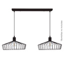 Bamil series double pendant lamp E27 Ø380MM black