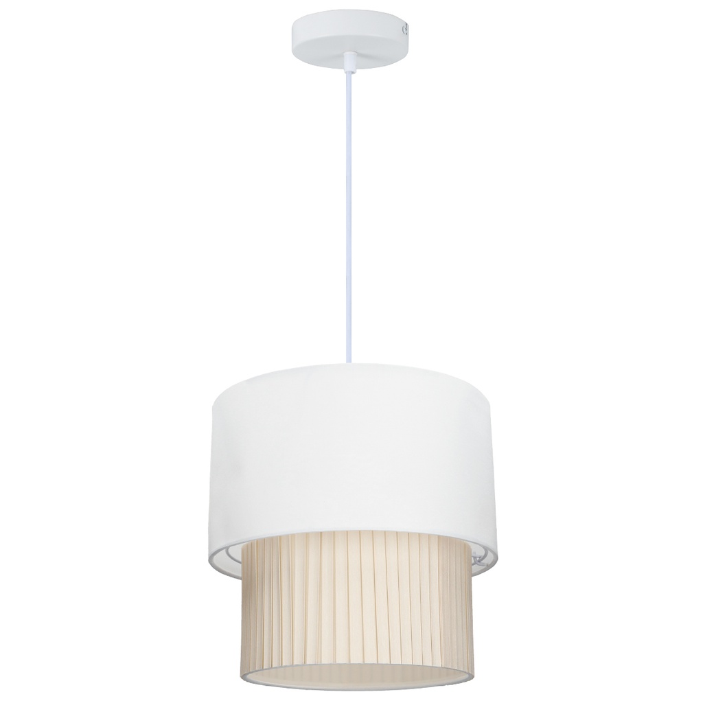 Lâmpada de teto pendente Série Batwe E27 Ø 280 mm Branco