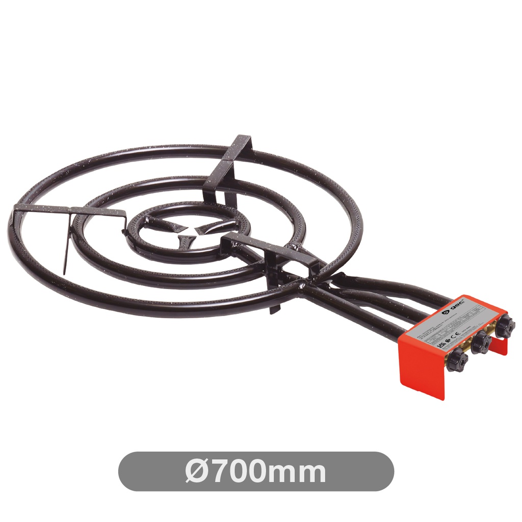 Triple Ø300mm gas burner for Ø360mm to Ø900mm paellas