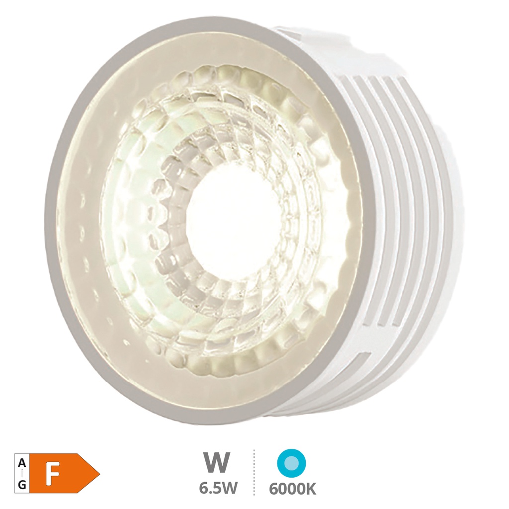 Módulo LED plano Serie Lúbia para focos y aros empotrables 60º 6,5W 6000K