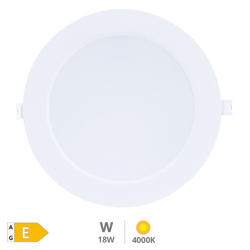 Dumba Plastic recessed LED rounded downlight 18W 4000K white - Libertina