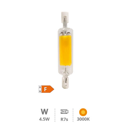 Bombilla lineal LED COB 78mm R7s 4,5W 3000K