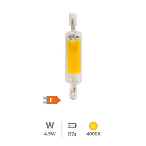 Bombilla lineal LED COB 78mm R7s 4,5W 4000K