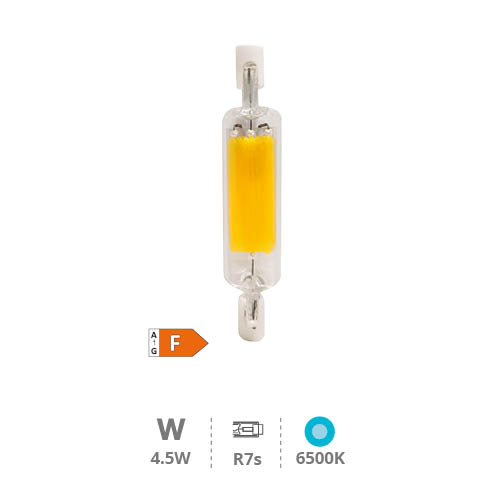 Bombilla lineal LED COB 78mm R7s 4,5W 6500K