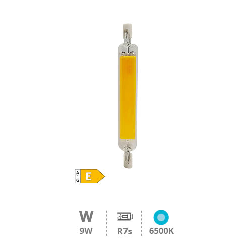 Bombilla lineal LED COB 118mm R7s 9W 6500K