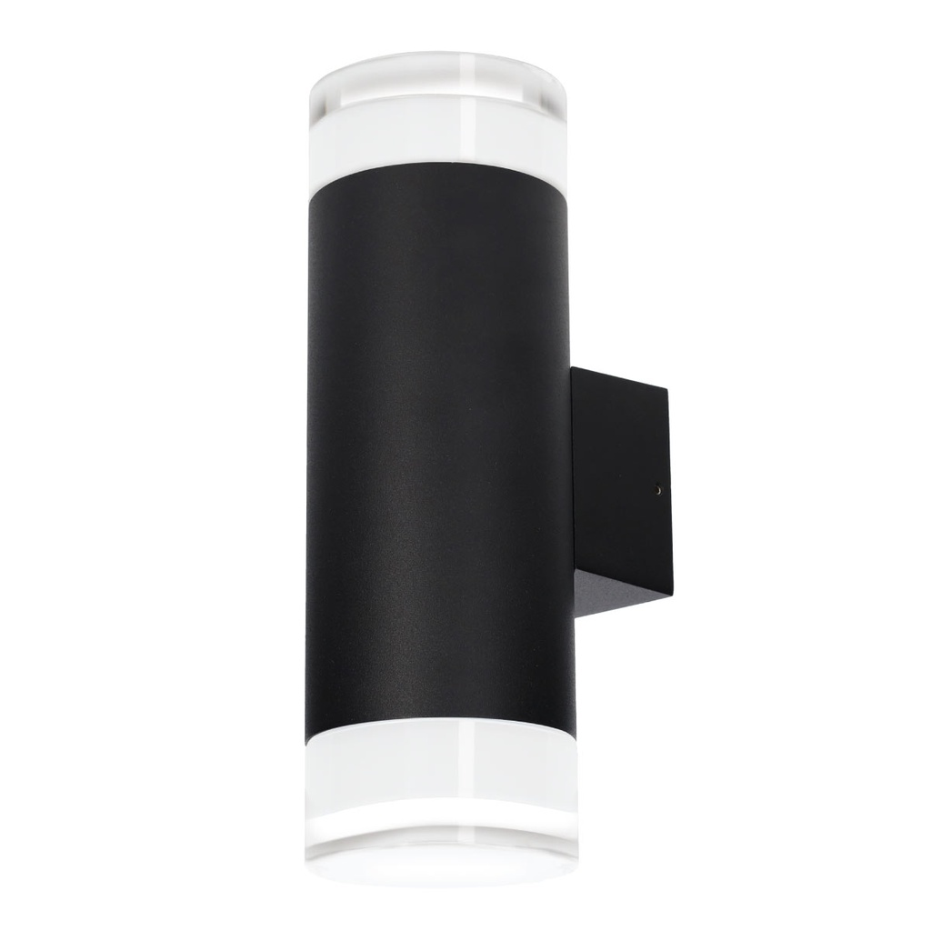 Aplique pared Serie Meluco 2 luces GU10 Max. 35W IP54 Negro