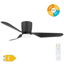 Solesia 52' DC ceiling fan with remote control CCT 3 blades Black