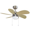 32' DC ceiling fan 2XE27 lampholder Natural