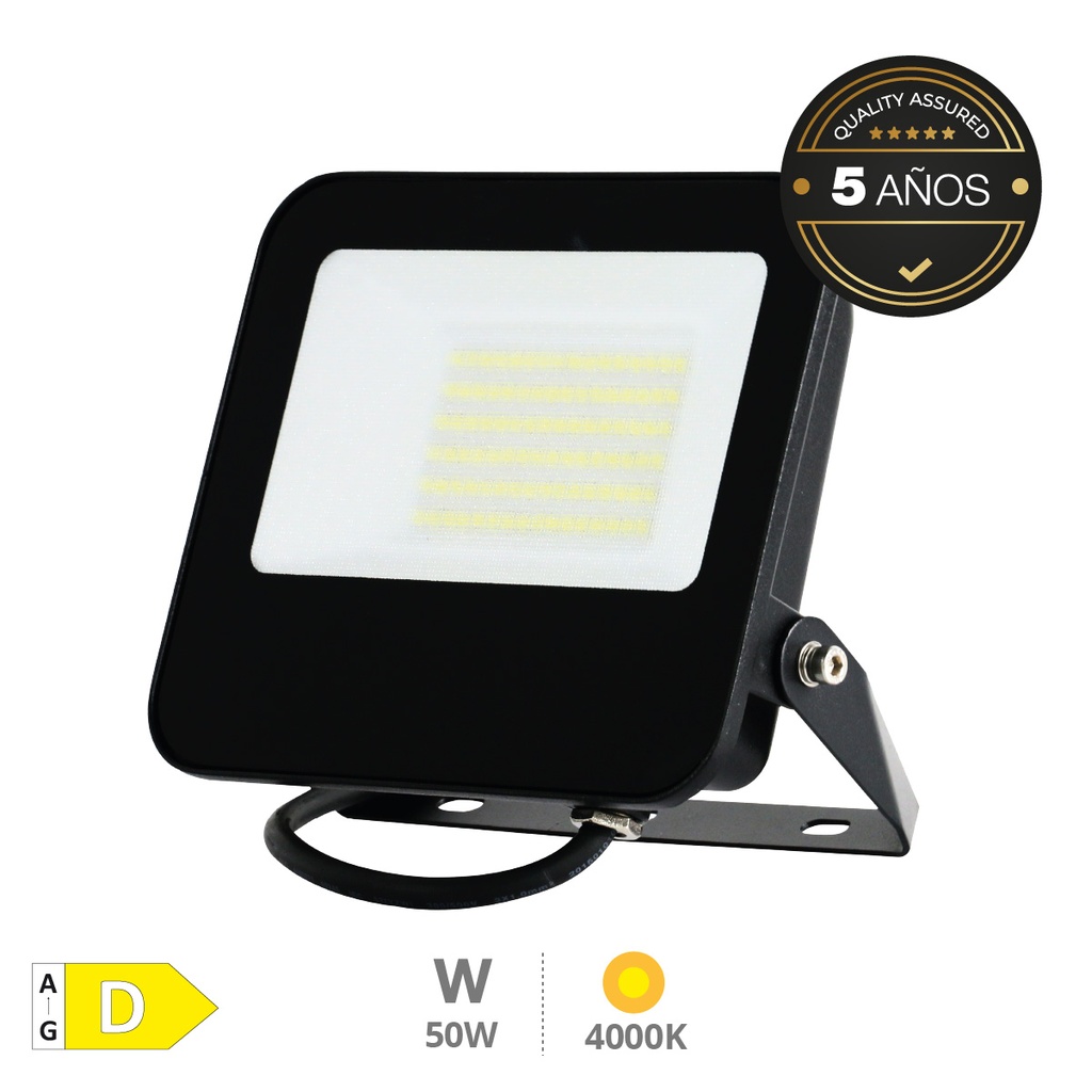 Serie Liwale Aluminum LED floodlight 50W 4000K IP65 Black - Pro Line